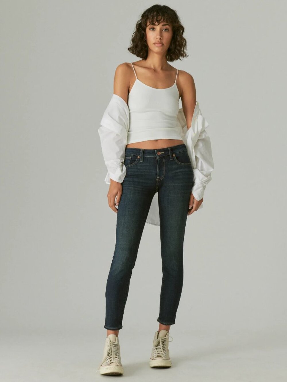NWT Lucky Brand Jeans 00/24 Blue Cotton Lolita Low Rise Skinny Ankle P4181